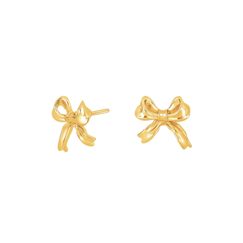 WATERLINE52 sløjfe ørestikker i 18 kt forgyldt sterlingsølv fra Nordahl Jewellery.